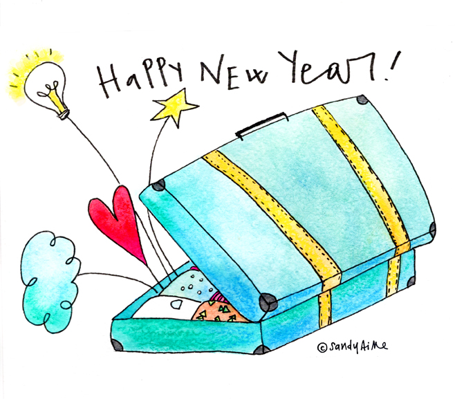 “Sandy-Aime-happy new year-illustrazione”